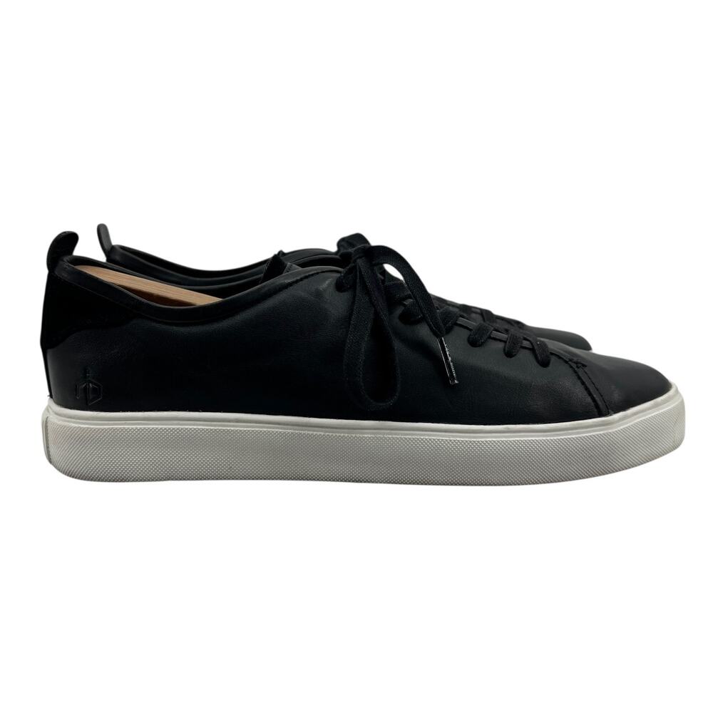 Rag & Bone Mens 43 Shoes Black Leather Perry Low Top Sneakers Lace Up Casual